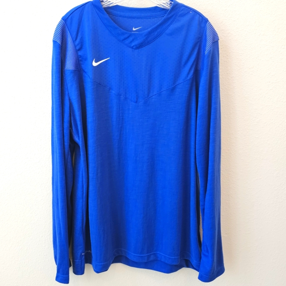 Nike Men's DRI-FIT Blue Football Long Sleeve Tee Sz XL NWT